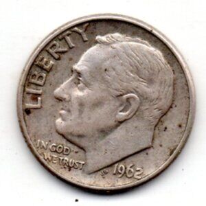 Granny Estate Find - 1962 D Roosevelt Dime 90 % Silver